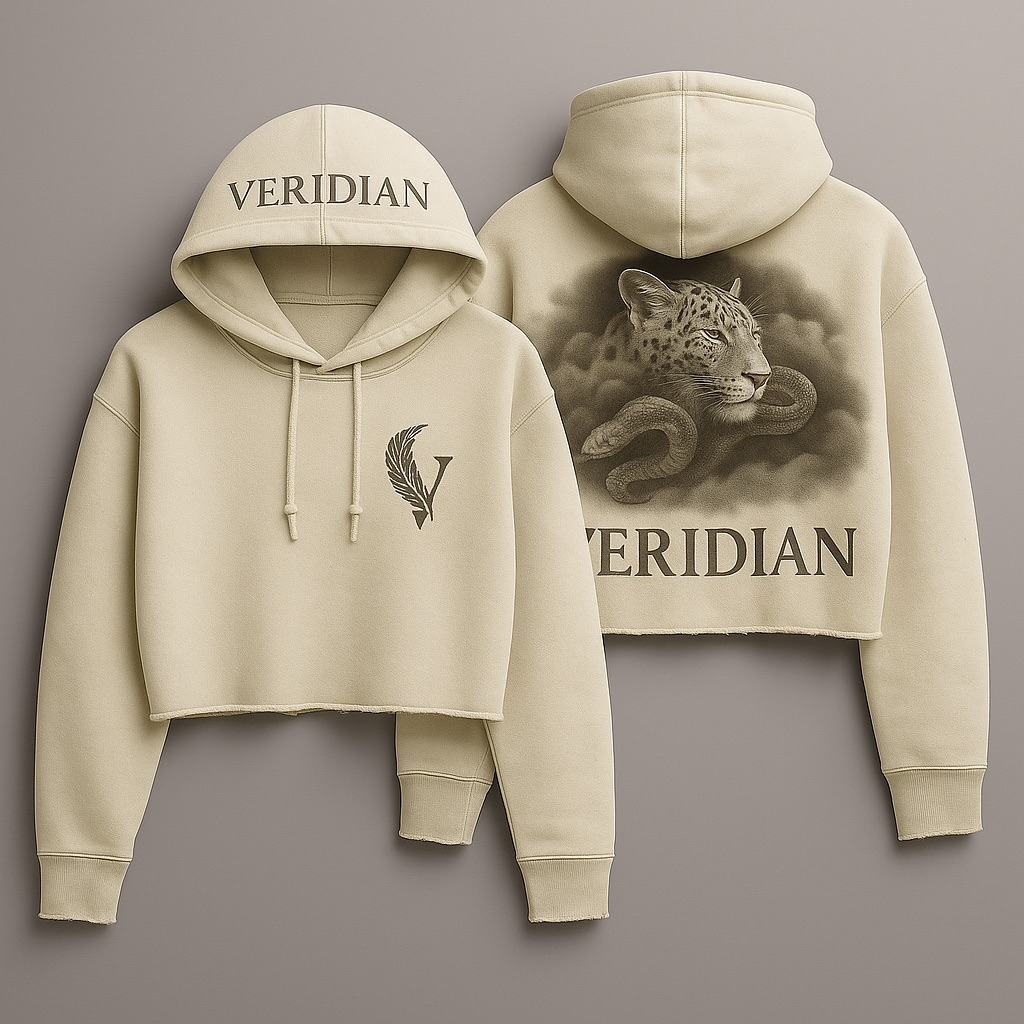Veridian crop top hoodies